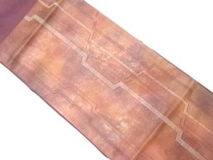 幾何学模様織り出し　名古屋帯